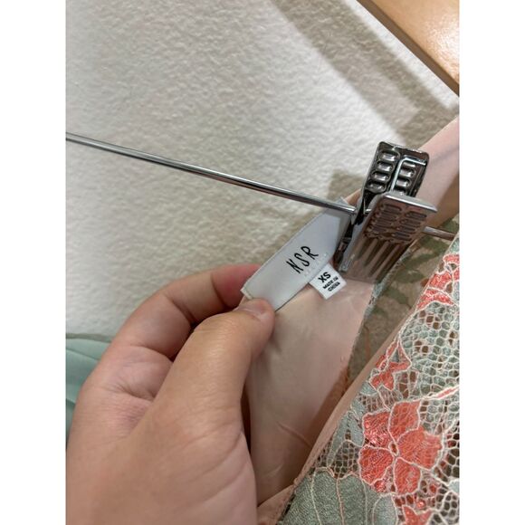 NSR Revolve Crochet Lace Dress Ruffle Regency Coquette dainty HOCO homecoming - Picture 2 of 4